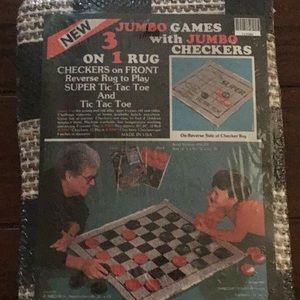 Jumbo Games with Checkers & Tic Tac Toe NEW